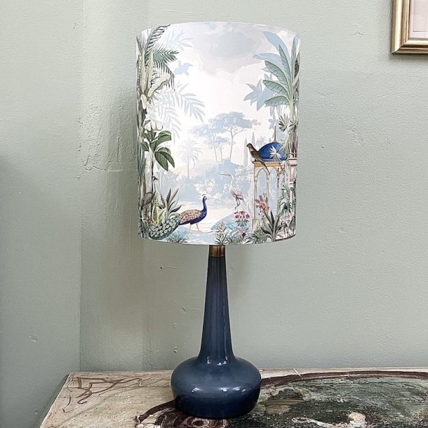 Bordlampe, glas, opaline, Le Klint, lysebl�