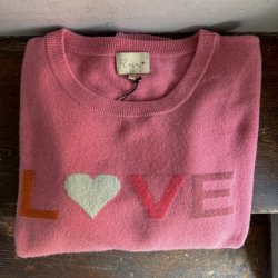 Cashmere knit, old rose, multi love