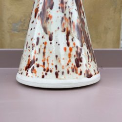 Bordlampe, keramik, kegleformet, beigeorangen, H37