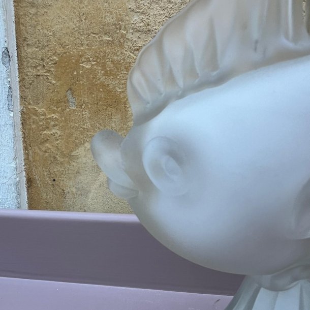 Bordlampe, glas, fisk, H35