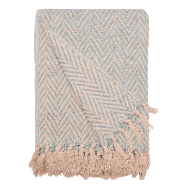 Plaid, Henri, Mint/Natur