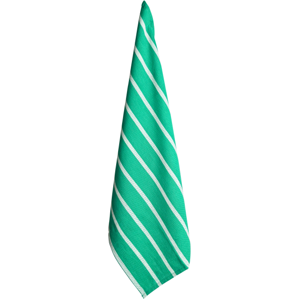Viskestykke, Stripe, emerald/creme, 50x70