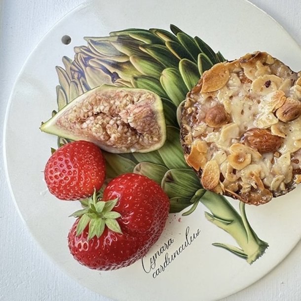 Keramik platte m oph�ng, artiskok