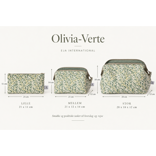 Toilettaske, Olivia-Verte