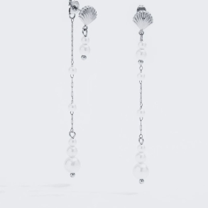 Elva Pearl Earrings, slv