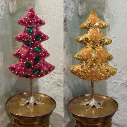 Juletr p messing fod