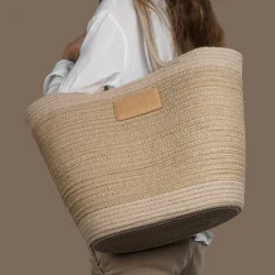 Flamencos bag, Latte, Large