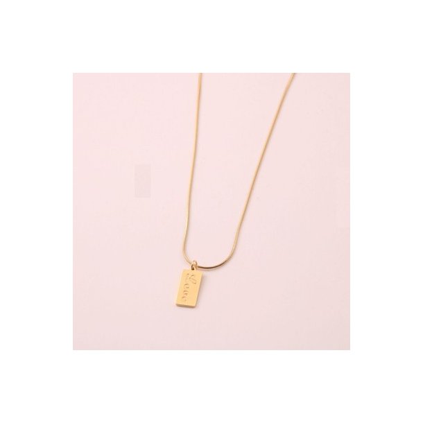 Love slim Necklace, guld