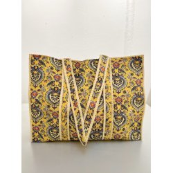 Tote bag, vatteret, gul