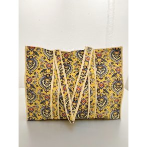 Tote bag, vatteret, gul