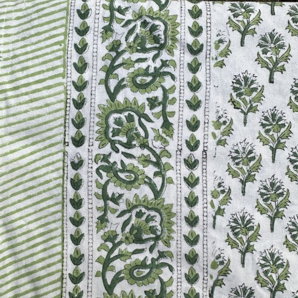 Dug, Grn/hvid, 2 strrelser