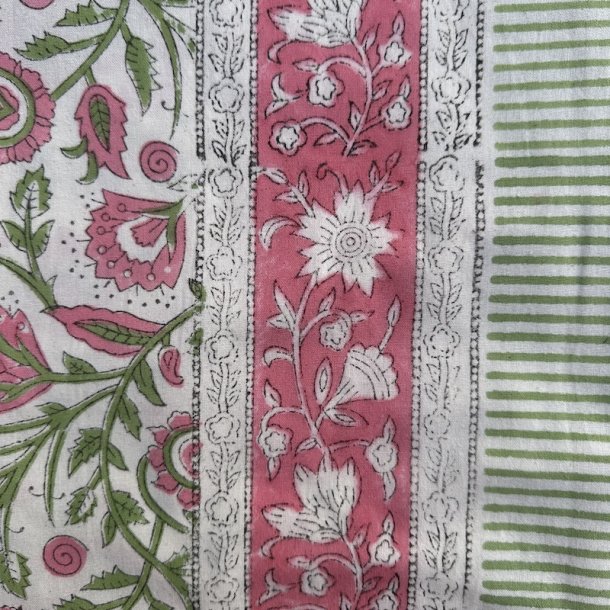 Dug, Hvid/lyserd/-grn, 2 strrelser