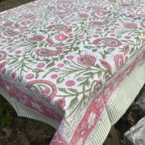 Dug, Hvid/lyserd/-grn, 2 strrelser