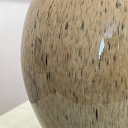 Vintage kande med brun harepels glasur