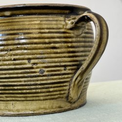 Kande, keramik, rillet, H14 D25 inkl hank