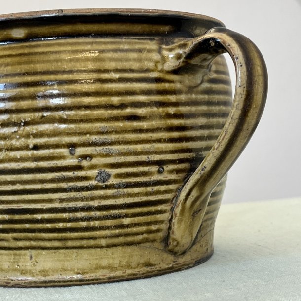 Kande, keramik, rillet, H14 D25 inkl hank