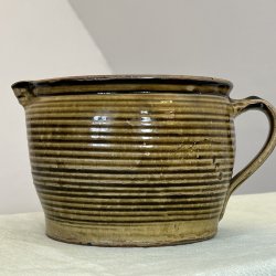 Kande, keramik, rillet, H14 D25 inkl hank