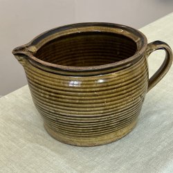 Kande, keramik, rillet, H14 D25 inkl hank