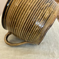 Kande, keramik, rillet, H14 D25 inkl hank