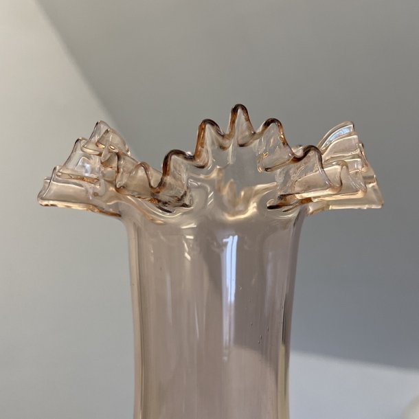 Vase, glas, lyserd, H25, flsekant