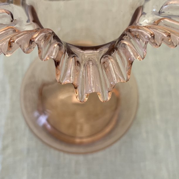 Vase, glas, lyserd, H25, flsekant