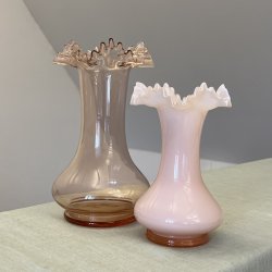 Vase, glas, lyserd, H25, flsekant