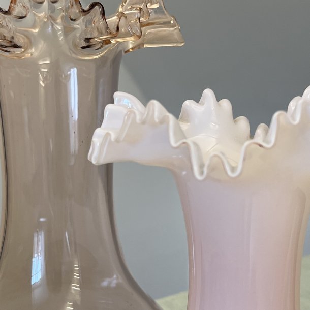 Vase, glas, lyserd, H25, flsekant