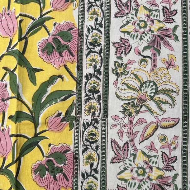 Dug, 150x225, gul, hvid, grn