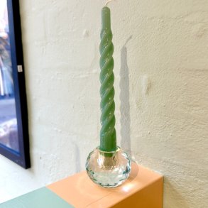 Lysestage, krystal, mint