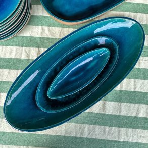 Ovalt Khler fad, 3 strrelser, vintage