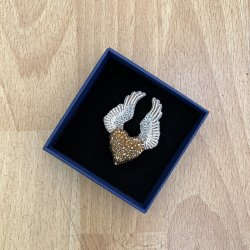 Guldvinget engle broche