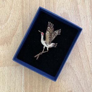 Whooping Trane broche