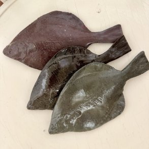 Fisk, skrubbe, lille, brunlig