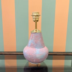 Bordlampe, Rosa/lysebl