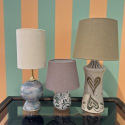 Nr 507 - Hndlavet lampeskrm i oliven eksklusiv hr