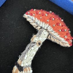Fly Amanita mushroom broche