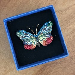 Cepora Jewel butterfly broche
