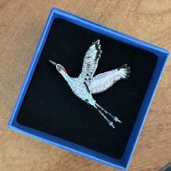 Sandhill Crane broche