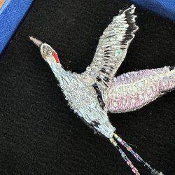 Sandhill Crane broche