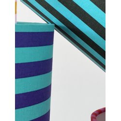 Nr 342 - Vertical tent stripes army/turkis