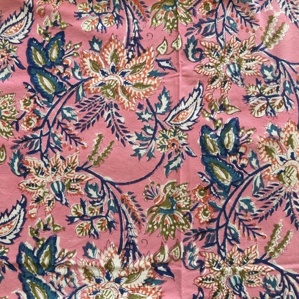 Dug, lyserd med grn/bl kant