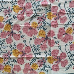 Dug, 150x275, hvid/lyserd/turkis