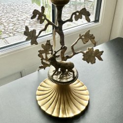 Bordlampe m hjort inkl skrm