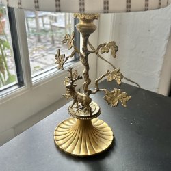 Bordlampe m hjort inkl skrm