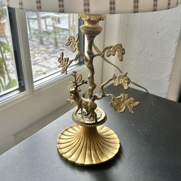 Bordlampe m hjort inkl skrm