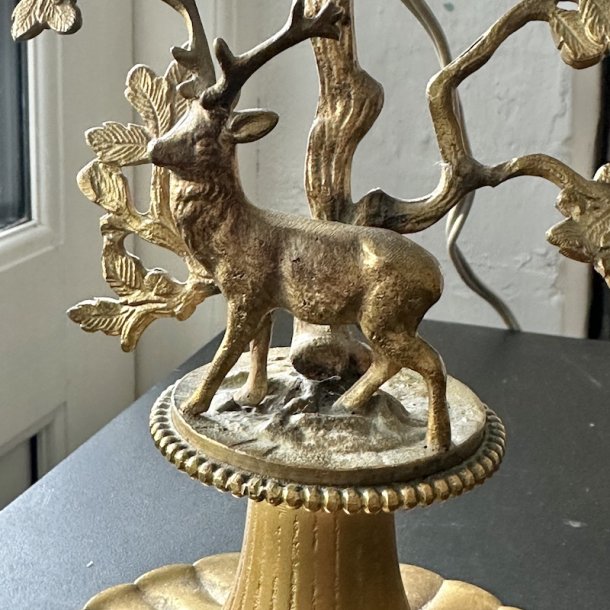 Bordlampe m hjort inkl skrm