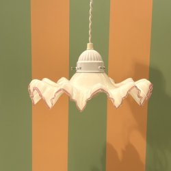 Pendel, Anno 1927, hvid opaline glas