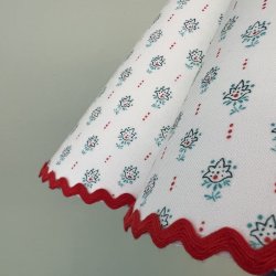 Blgeskrm nr 2 hvid m turkis