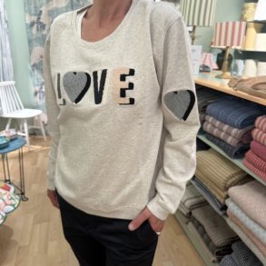 Sweat, grey/black, multi love