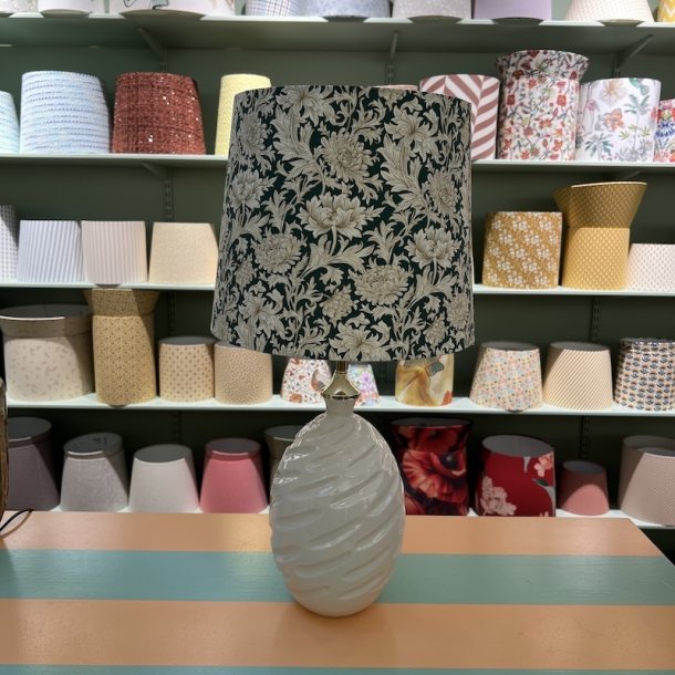 Bordlampe, Hvid m struktur